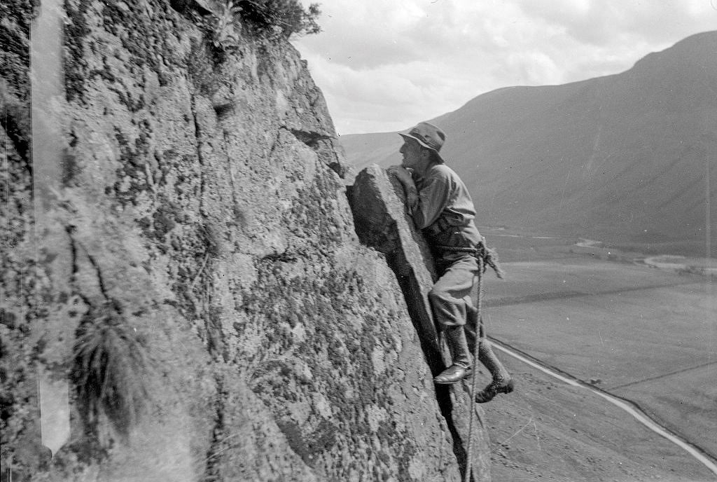 Rock Climbing in Glen Clova circa 1938  © Dick Gowers