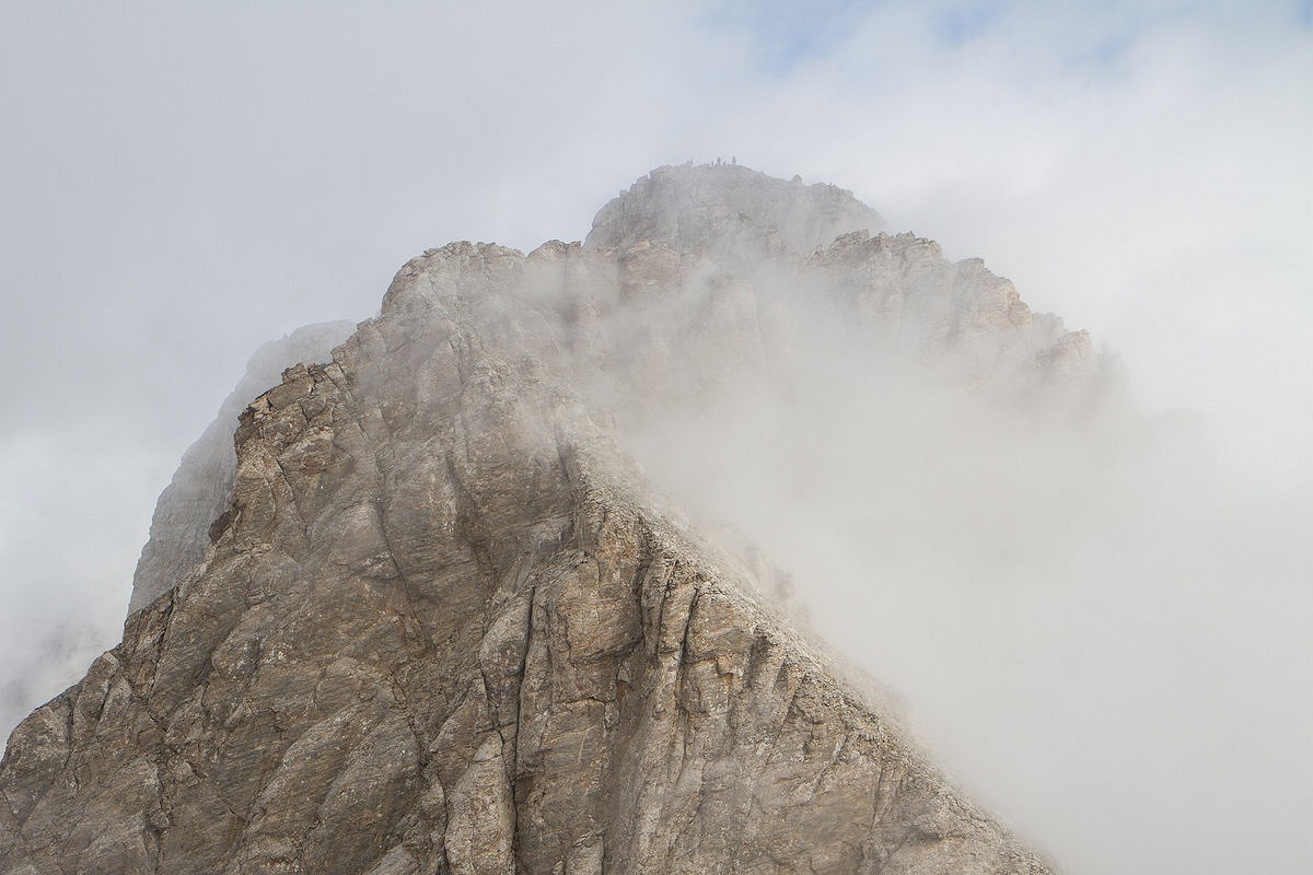 Cloud rolls in over Mytikas peak  © Jane Livingstone