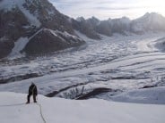 Kaindy Glacier, kyrgyzstan
