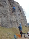 Top roping at Trevor Quarry