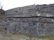 Top roping at Trevor Quarry