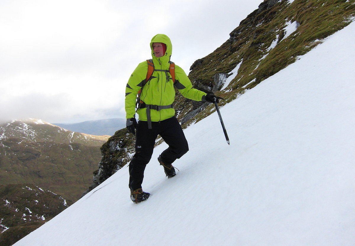 Steep snow slopes - not a good place to find out your crampons don't fit  © Lorraine McCall