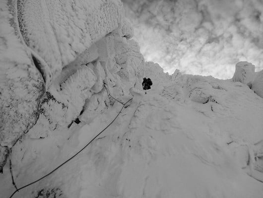 John on  the second pitch of hidden chimney at coire an t'sneachda  © Carlisle88