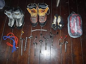 Premier Post: FS: Various ice screws, boots, harness, etc