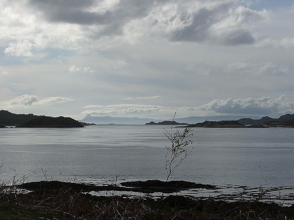 Looking across the Sound of Airsaig out to Eigg from Loch Ailort  © Alan