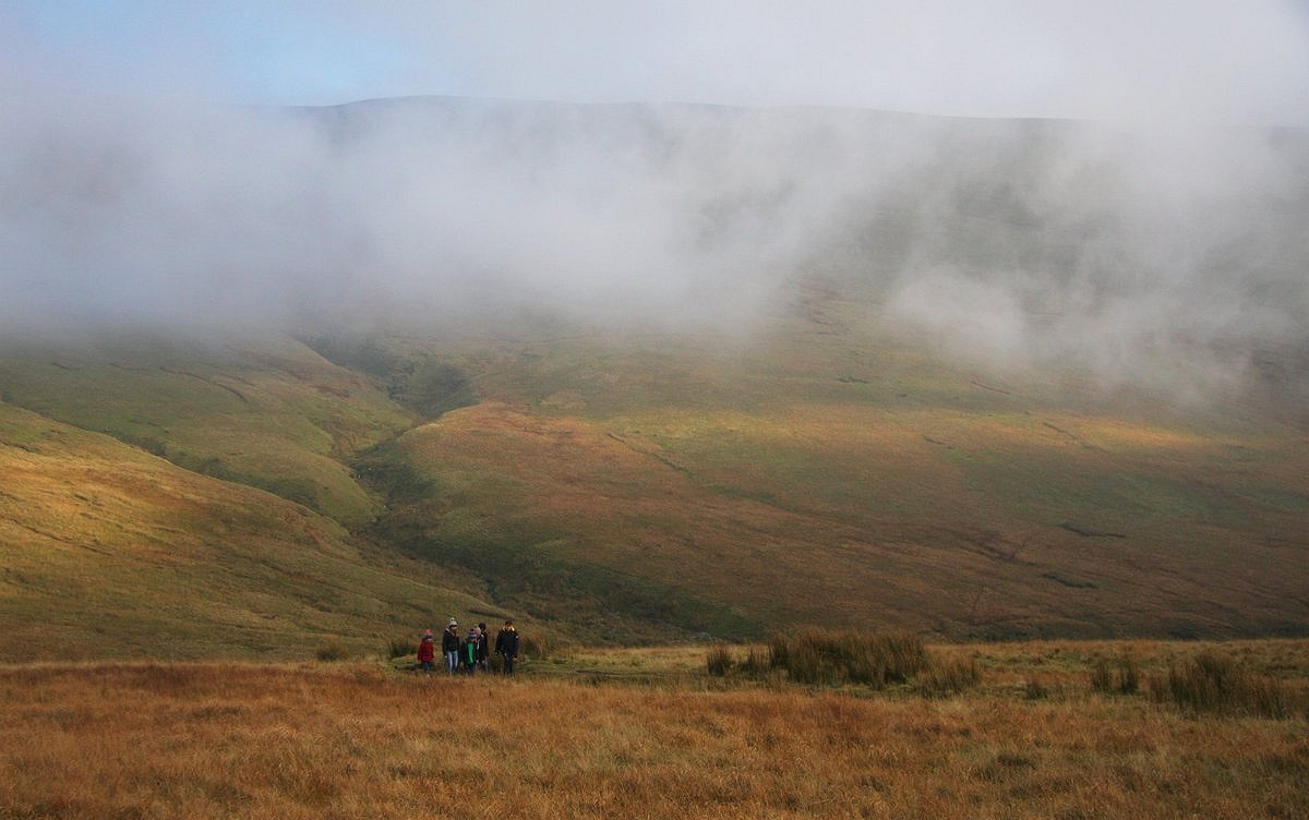 Craig Gwaun Taf emerging out of the mist, the recently confirmed new Nuttall  © Myrddyn Phillips