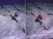 Teaching my two eldest children to climb cracks solo (first ascent)