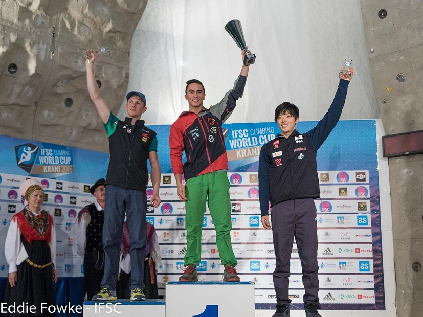 Men's combined podium (Boulder and Lead)  © Eddie Fowke/IFSC