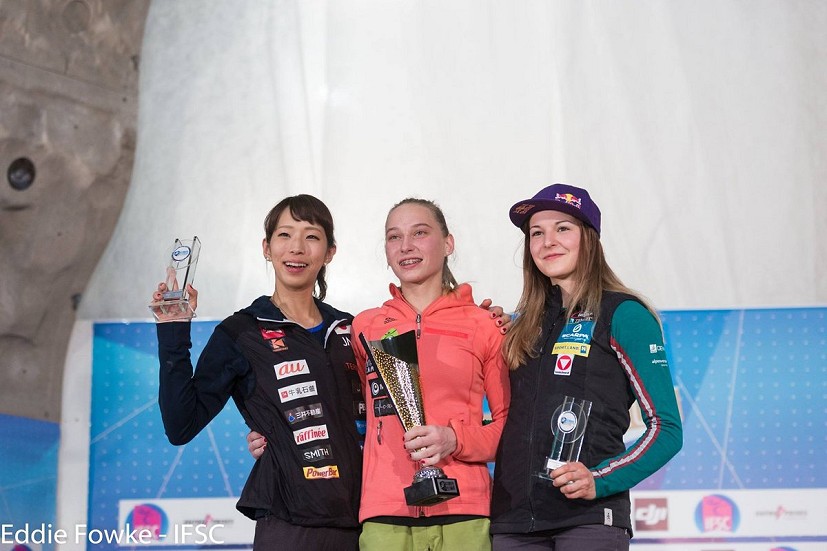 Women's combined podium (Boulder and Lead)  © Eddie Fowke/IFSC