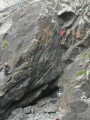 Unknown climbers on Slabber (L) and Mordor (R).