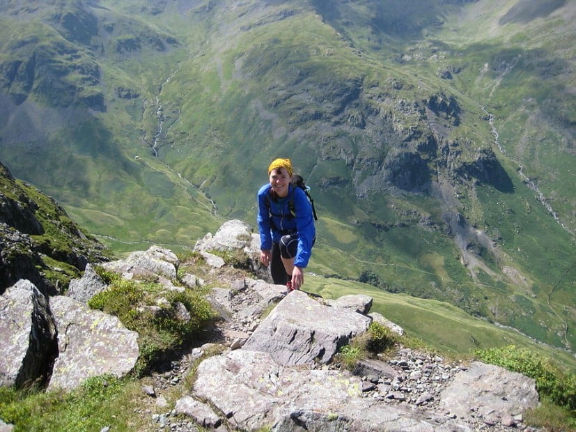 Topping out on Pinnacle Ridge in the Arro Windshell  © Bridget Glaister collection