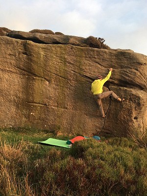 Bouldering at Roundhill, a really underrated venue near Slipstones - go there...  © Rob Greenwood - UKC