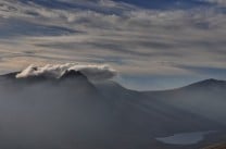 Tryfan and the Bristly making cloud from Y Braich