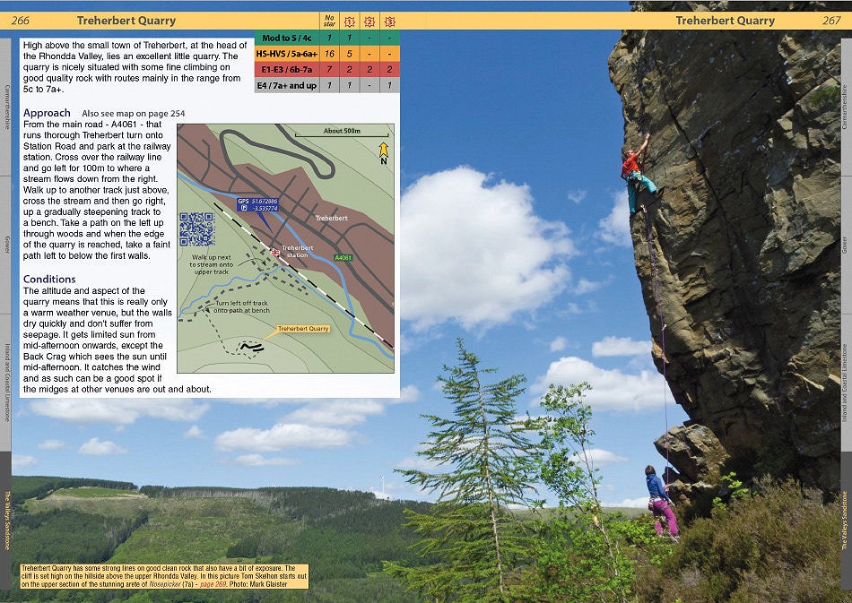 South Wales Sport Climbs Review - Example page 3  © Rockfax
