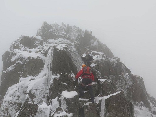 Ascent of Bristly Ridge just before dropping down into the notch  © Derry