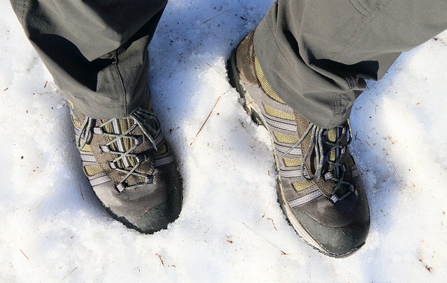 Warm and waterproof - a good shoe for wet or wintry weather (but not full-on winter walking)  © Dan Bailey