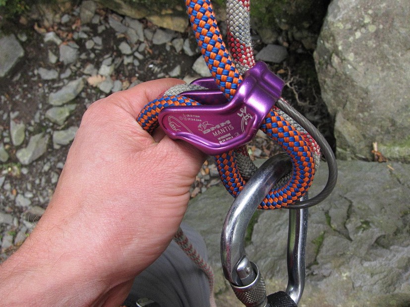 Belaying a leader - paying out is smooth and fast  © Dan Bailey