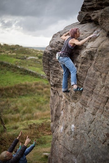 Michelle Veitch about to have a panic attack on 'Dog Eat Dog' at Bowden Doors  © Nick Brown