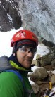 Me at Vezza D'Oglio climbing ice