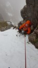 Fiacaill Couloir, second pitch just below crux