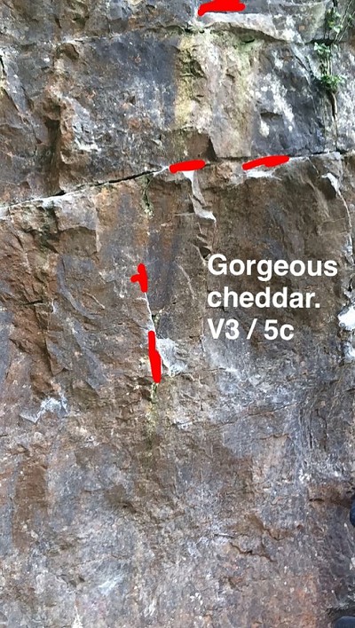 A route me and a friend made called gorgeous cheddar   © Brandon Hawley