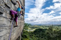 Sheila on the crag classic