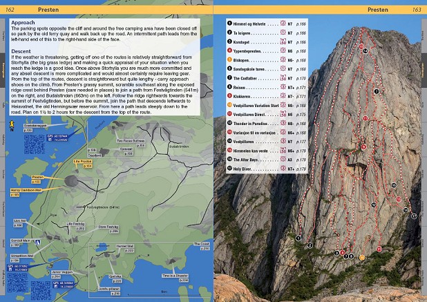 Lofoten Climbs Rockfax - example page  © Rockfax