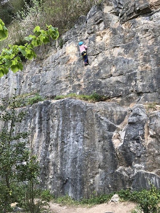 First ever outdoor climb at 7 yrs old. Esme Doodle  © Sophia Watt