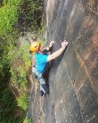 Andrew on the middle section of Rising Sap