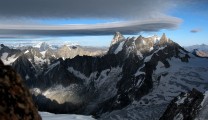 Grandes Jorasses playing with clouds