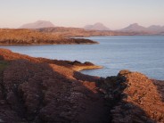 Evening view of Canisp and Suilven in Assynt, NW Highlands