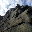 Phil Oldham leading the way on O Mi Gosh Ridge at John Henry Quarry. Showing me how it's done, he's an excellent tutor!