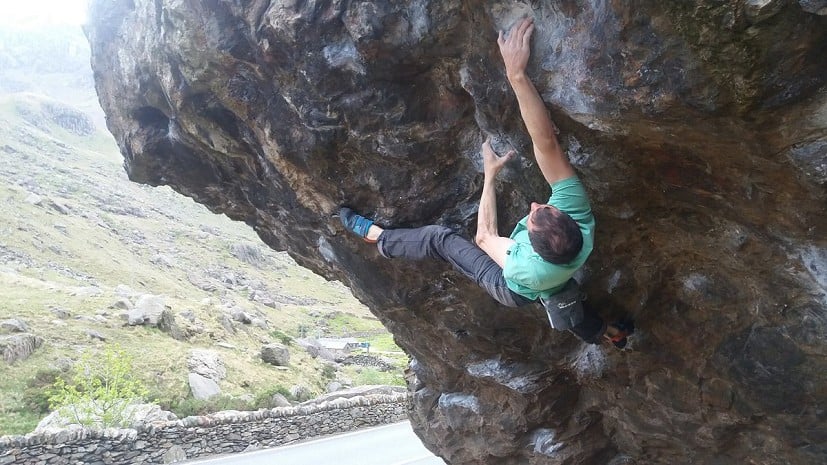 Pete Robins on his 100 V points challenge: Jerry's Roof  © Rach Robins