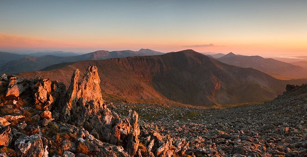Carnedd Dafydd and the mountains of northern Snowdonia from Carnedd Llewellyn   © Nick Livesey