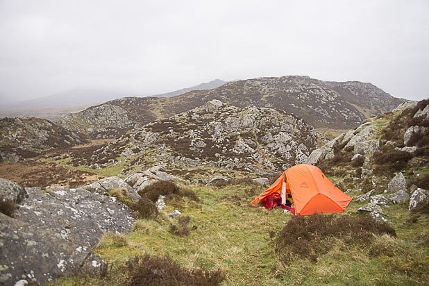 Access 2 on a rainy Welsh mountain - hard to miss, but it's also available in green  © Richard Prideaux