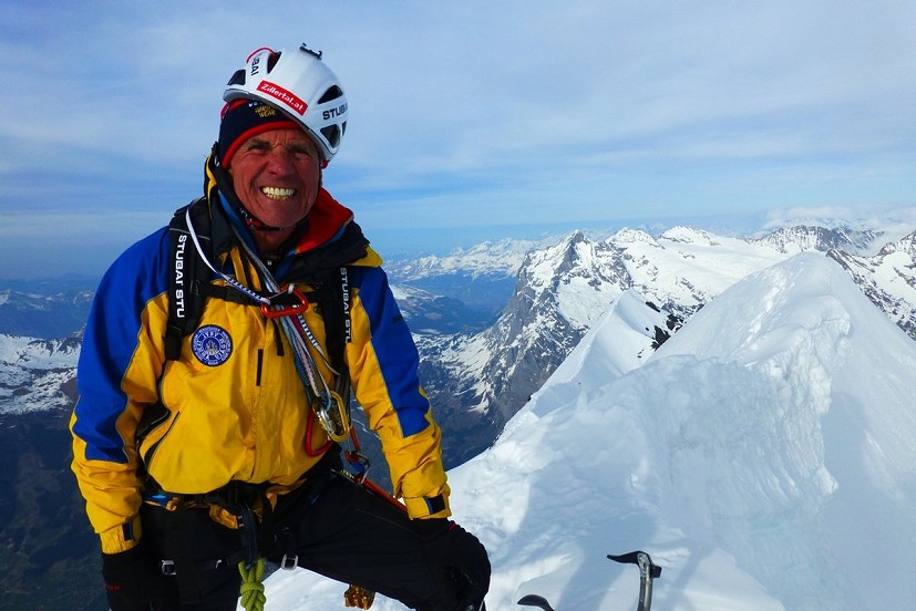 Peter on the summit of the Eiger  © Peter Habeler
