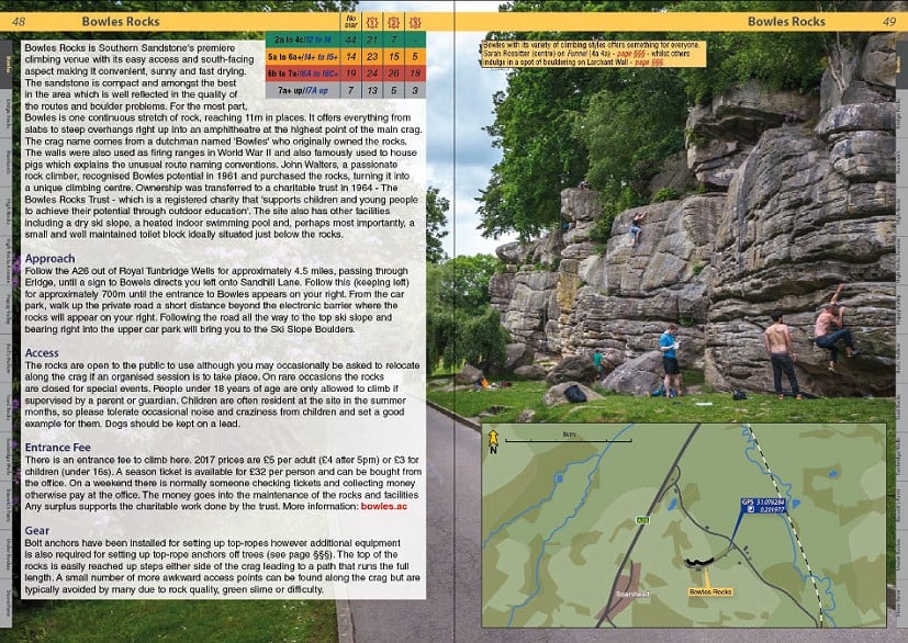Southern Sandstone Climbs example page 1  © Rockfax