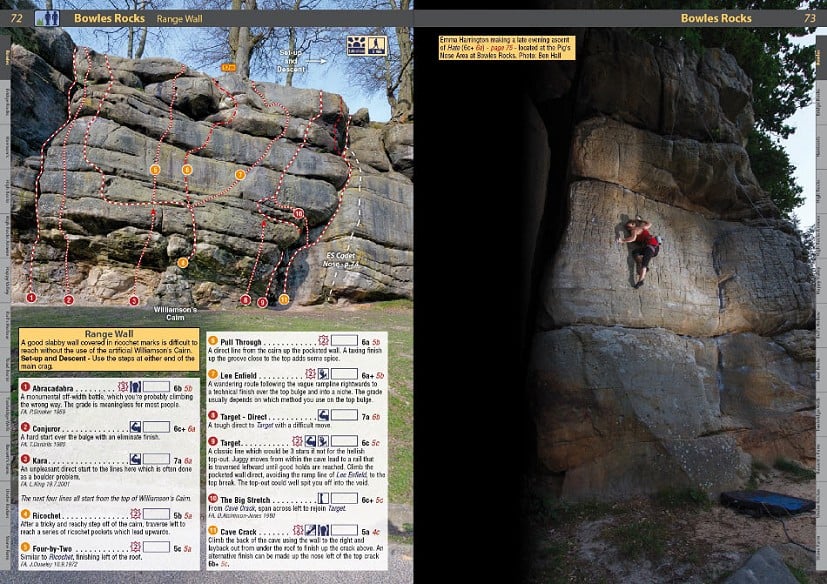 Southern Sandstone Climbs example page  © Rockfax