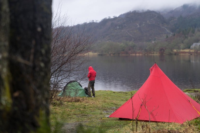 Packing up before our adventure in bureaucracy, in the Loch Lomond Trossachs National Park  © David Lintern