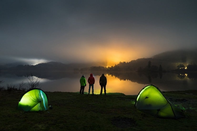 Illegal camping in the Loch Lomond Trossachs National Park  © David Lintern