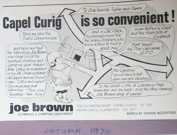 Joe Brown Shops Advert, Autumn 1970  © Joe Brown Shops