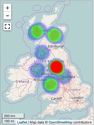 UKC Mountain Conditions Page Heat Map