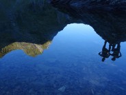 On reflection at Lac Rond, Couserans, French Pyrenees, The Freedom Trail