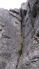 Spider Crack, Severe, Small crag of good rock above Tower buttress, Twilight.