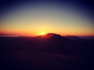 Sunset from wild camp on Nantille Ridge