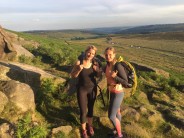 Climbing sisters after a 10 hour day at Stanage