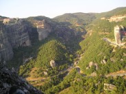 The view from one of the upper pitches of "Traumpfeiler" (Pillar of Dreams), Meteora