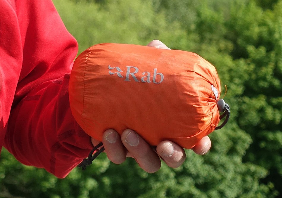 RAB Flashpoint jacket in its stuff sack  © Dominic Green