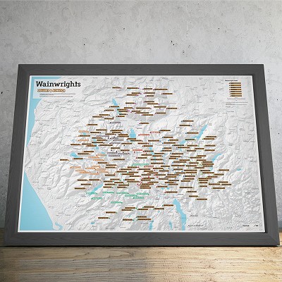 Wainwright Map framed  © Maps International