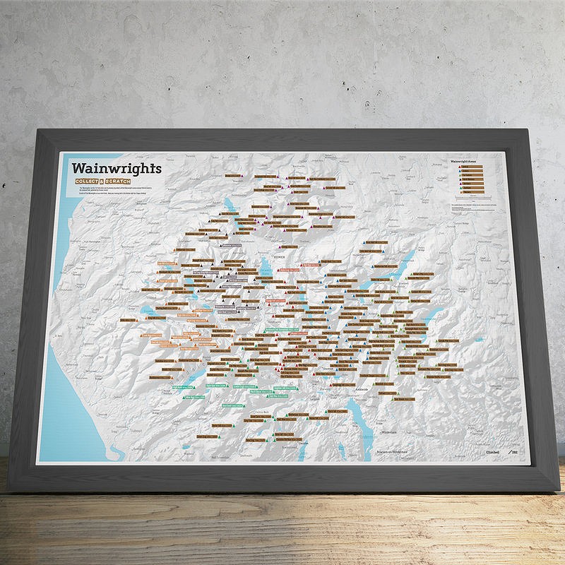 Wainwright Map framed